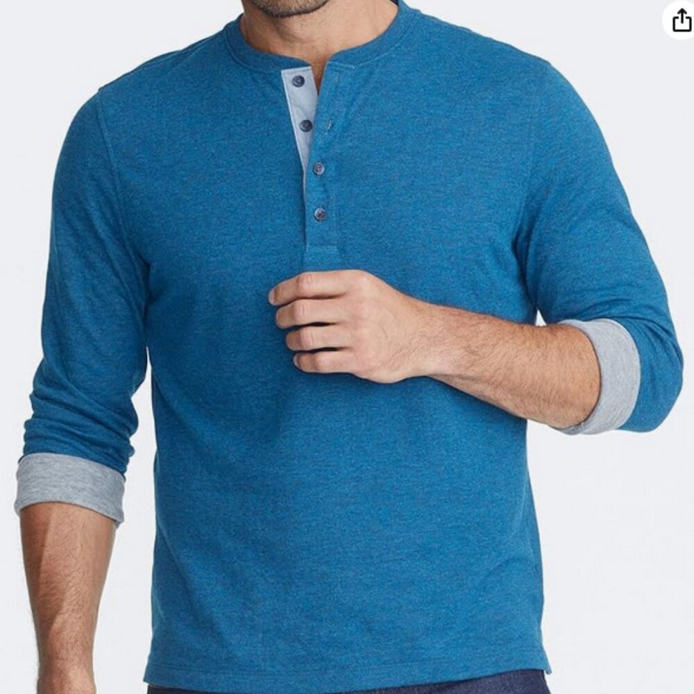 Untuckit Grassi Henley Long Sleeve Men's Large